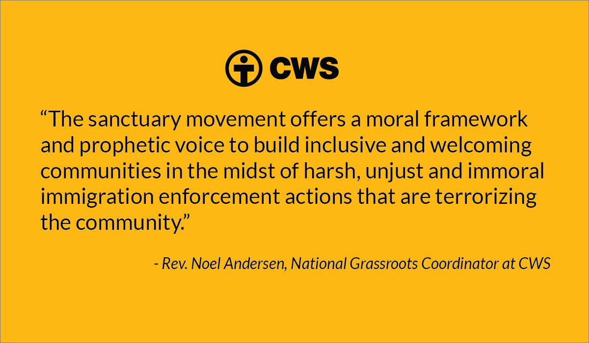 CWS_global's tweet photo. Faith &amp; immigrants' rights leaders call for end to ICE raids: https://t.co/hJQ1HcPCI9 #SanctuaryMovement #Not1More https://t.co/PMo9oorSUa