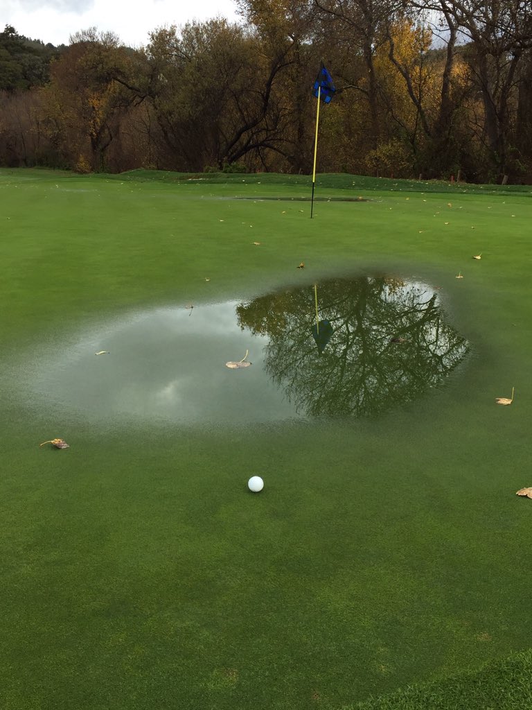 golfdinosaurrr's tweet photo. Don't think Supt Kerr w/b happy if I take a 6" divot w/a wedge out of his green. #Rule25 Holing out for 51 for 9🎃 https://t.co/F30CCHEObV