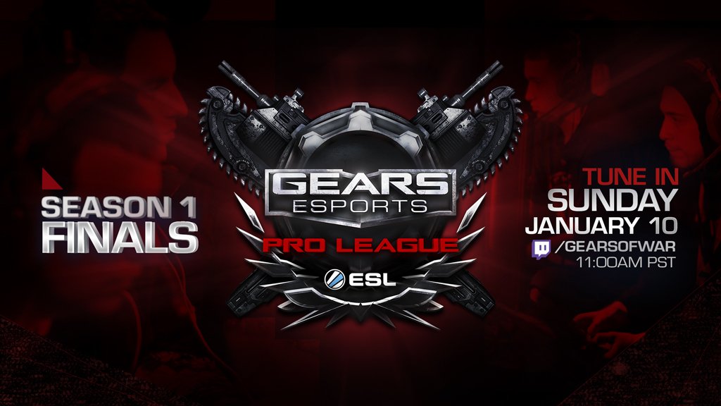 GearsofWar's tweet photo. Watch the Season 1 Grand Finals on https://t.co/WF4MlG8RSf live from California this Sun, Jan 10 at 11:00 AM PST! https://t.co/gEOiy3lCCa
