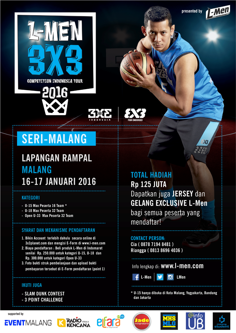 riangga_miko's tweet photo. Are You Ready? Don't miss it bro! #LMen3x3
L-Men 3x3 Competition Indonesia Tour 2016 Seri Malang @warriorsgen https://t.co/6PymKj8CYW