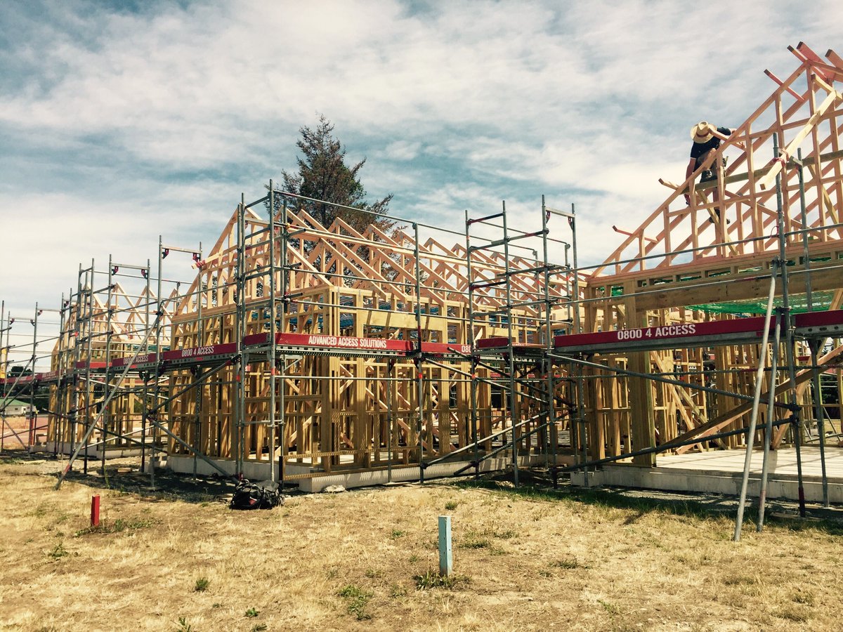 white_building's tweet image. Frames are up! House is starting to take shape.