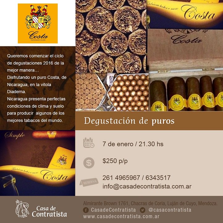Mañana primera Degustación de Puros 2016. Los esperamos!