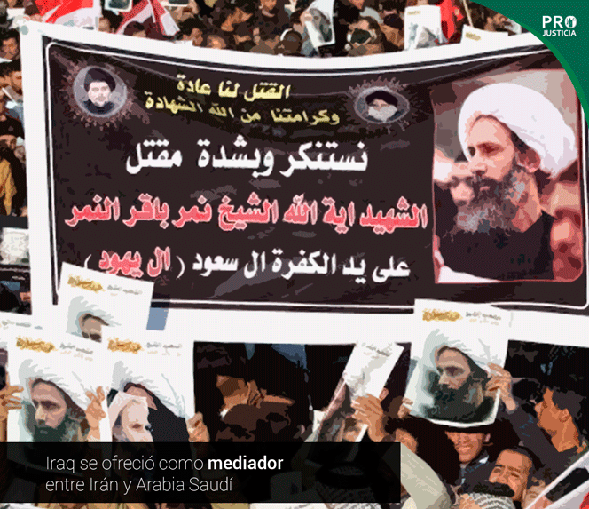 JusticiaPro's tweet photo. Iraq se ofreció como mediador entre Irán y Arabia Saudí
https://t.co/7KQl0ELYAw https://t.co/1d99OXd1Aj