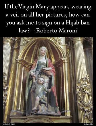 Yusrilihza_Mhd's tweet photo. Reaksi Roberto Maroni, Mendagri Italy yg didesak untuk larang hijab di negaranya https://t.co/Q5HYx44tav