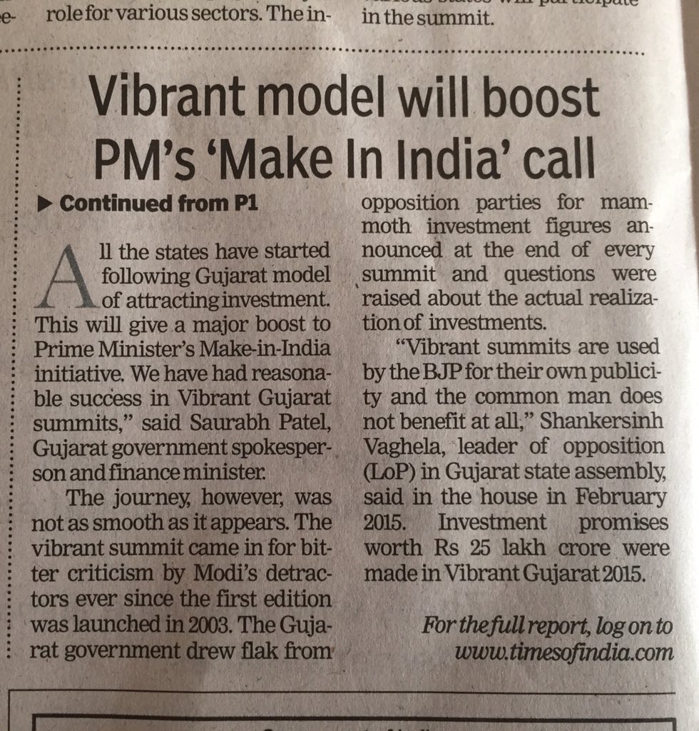 globaljagat's tweet photo. #VSES2016 vibrant model in national news https://t.co/XMU7qR0EUf