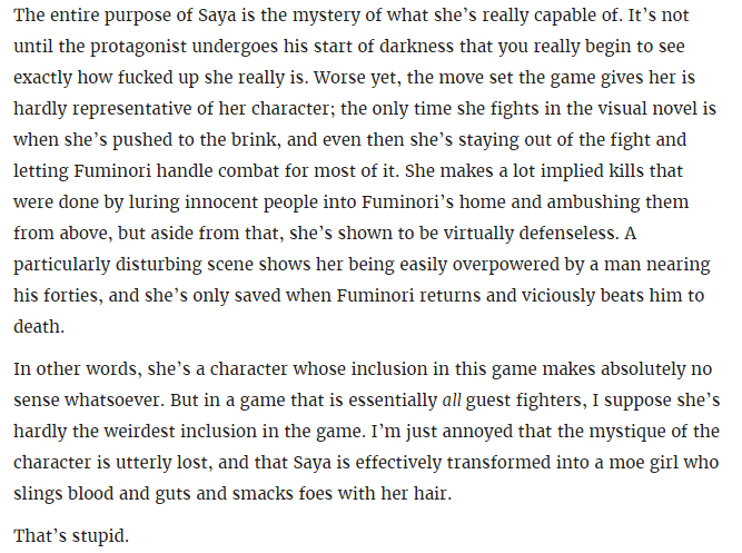 Doijma's tweet photo. This is what I get for reading Kotaku comments. Did we even played the same VN? @ScrubQuotesX #NitroplusBlasters https://t.co/RPiNxxb7EC