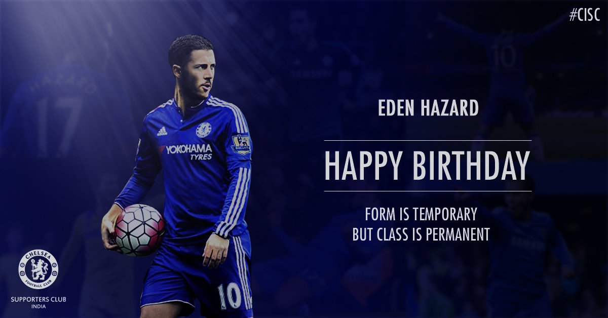 ChelseaIndia's tweet image. Wishing Eden Hazard a brilliant birthday &amp;amp; even better second half of the season. Hope to see you soon on the field!