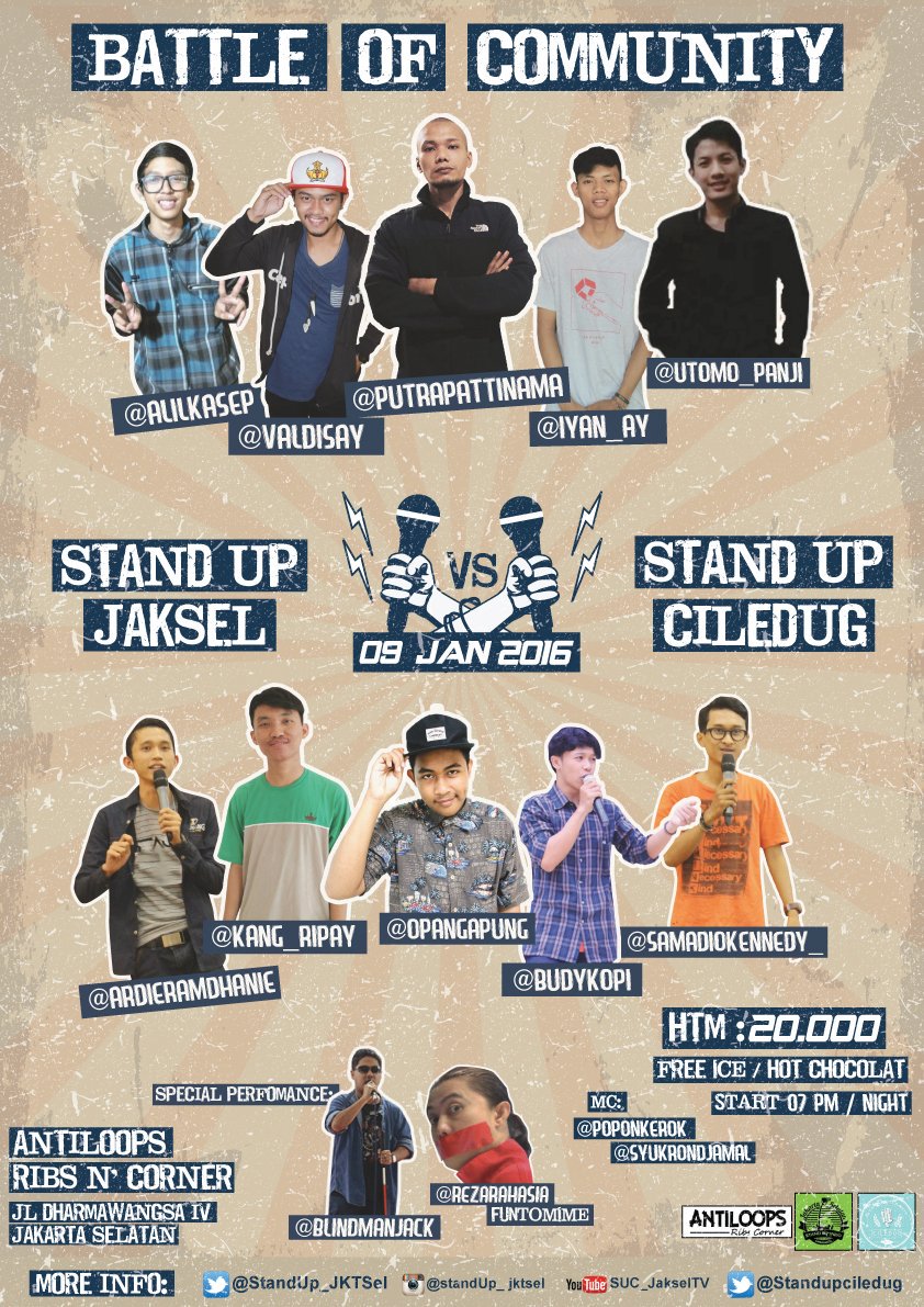 2 hari lagi!! #BOCJakselCiledug cc : <a href="/StandUpUIN/">Stand Up Indo UIN</a> <a href="/StandUpUNJ_/">Stand Up Comedy UNJ</a> <a href="/StandUpUNINDRA/">StandupIndo UNINDRA</a> <a href="/StandUpAPP_/">Stand Up Comedy APP</a> <a href="/StandupBSIDepok/">Stand Up Comedy BSI</a>