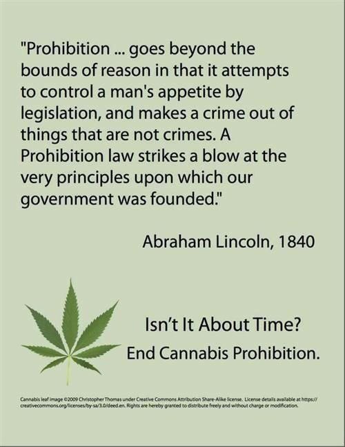 LBianchi13's tweet photo. Time to end prohibition. Legalize, regulate and tax #Cannabis. #commonsense #lessgovernmentismore #medicine https://t.co/vHAjNKeNYo