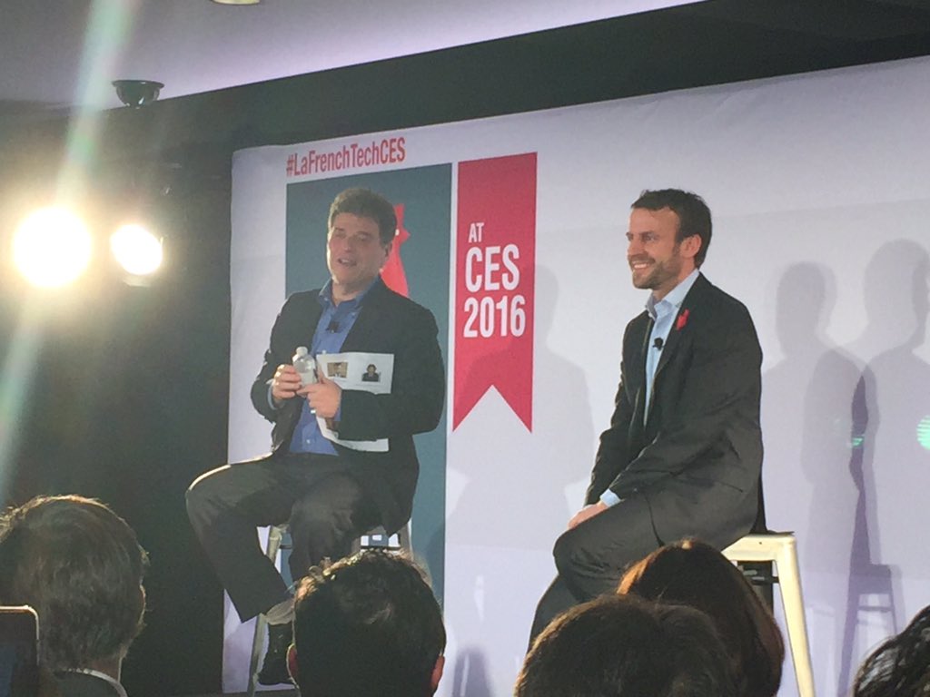 Hanging out with <a href="/EmmanuelMacron/">Emmanuel Macron</a> France's Economic Minister <a href="/LaFrenchTech/">La French Tech</a> night at #CES2016. #France is back.