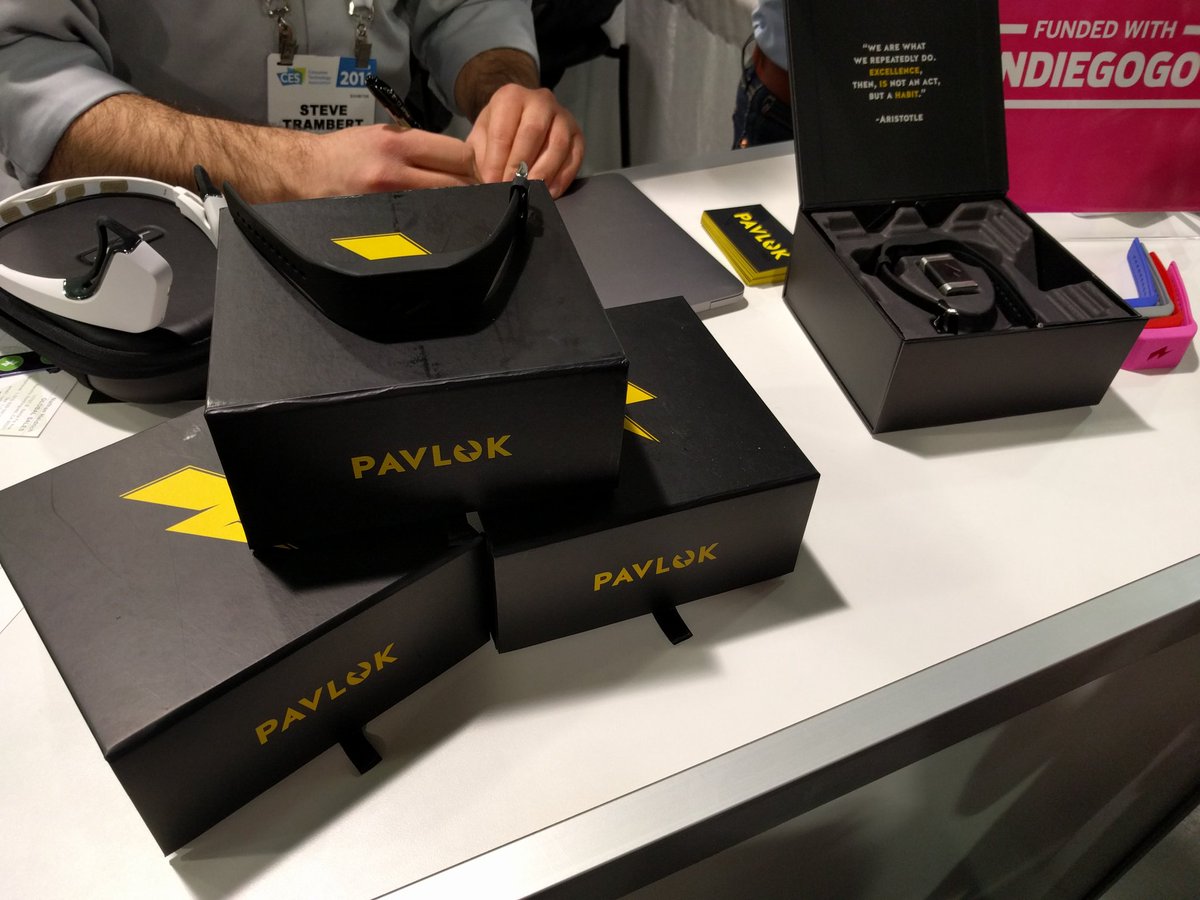 bendlabs's tweet photo. Day 1: Literally shocked by @pavlok, admiring @Withings ID, visiting friends @mbientLab and @Veristride! #CES2016 https://t.co/1p6rkKitQP
