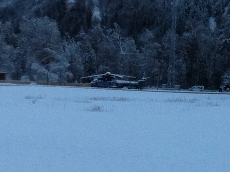 Kreuth 2016: Merkels Heli. Besuch der alten Dame.