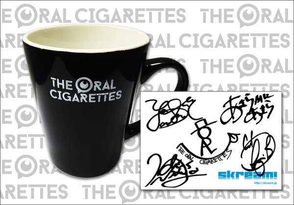 skream_japan's tweet photo. 【フォロー＆RTで応募】THE ORAL CIGARETTESのサイン＆マグカップのセットを2名様にプレゼント。ライヴにかける想いをサウンドに昇華した新作に迫るインタビュー＆動画公開中https://t.co/UNFzf2gsdR https://t.co/Bklg08qMbX