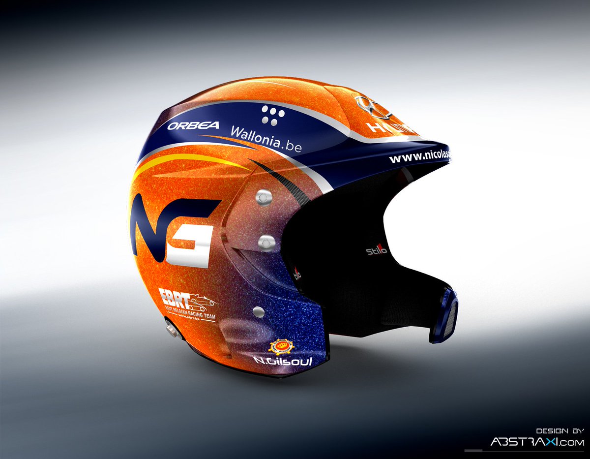 Helmet design for @nicolasgilsoul @HyundaiWRC  @StiloOfficial  @newhyundaii20 @WalloniaBe @Orbea @OfficialWRC