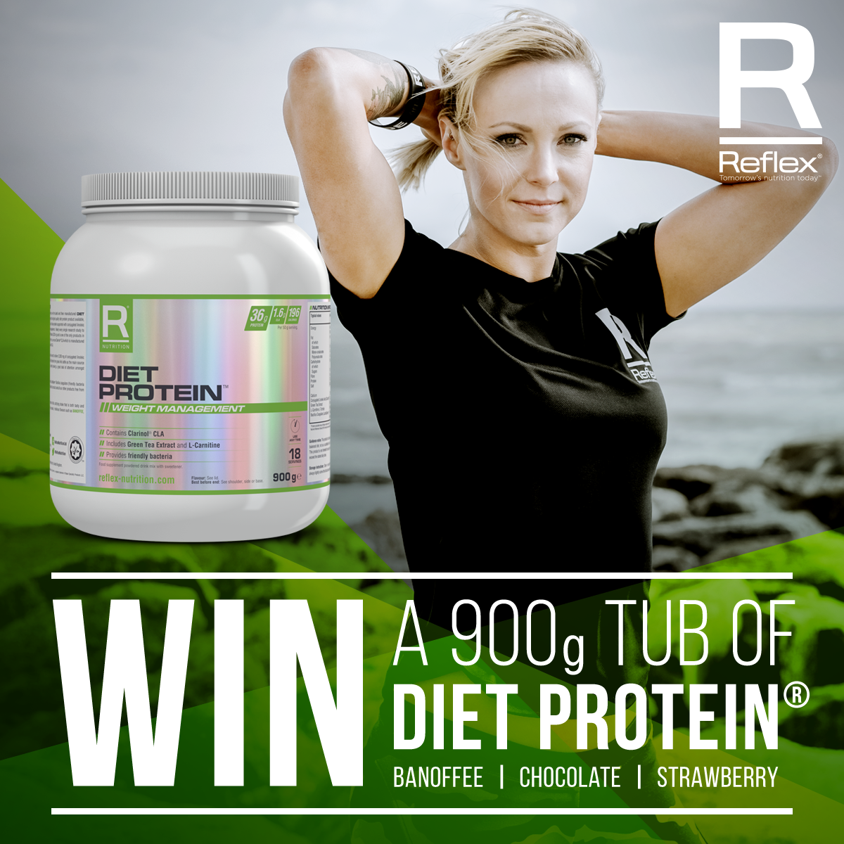 ReflexNutrition's tweet photo. #WIN 1 of 5 tubs #Diet Protein simply fave &amp; #Retweet for a chance of winning. Winners announced 21/01/16 5 https://t.co/ttP1KMdCic