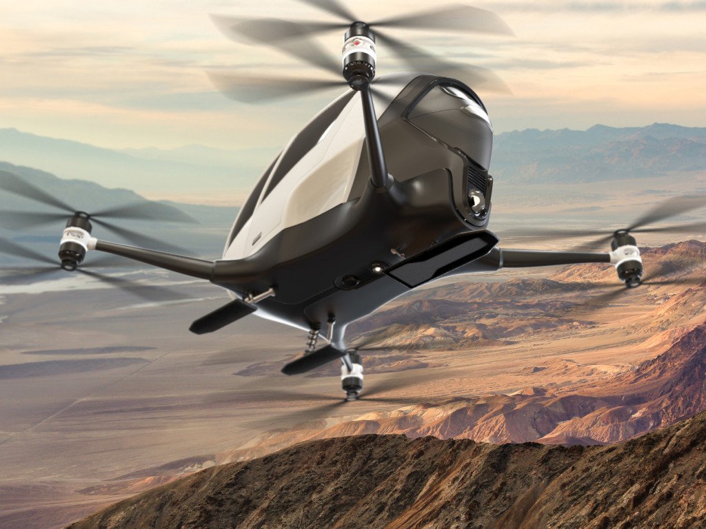 WIRED's tweet photo. This autonomous drone that seats one is a special kind of crazy https://t.co/VlQcTYuDSj https://t.co/85fXmKqSaf