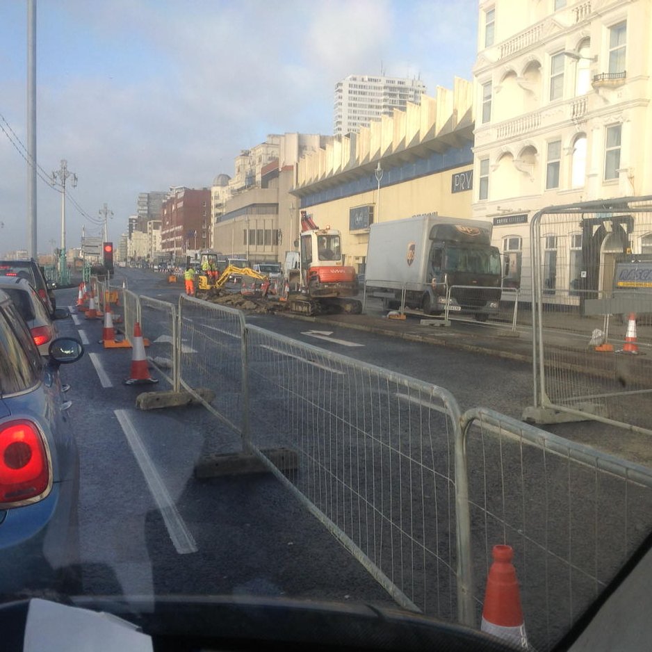 Busy site too for the disruption, two guys both smoking. No hurry #Brighton at least our rates and c tax cover it