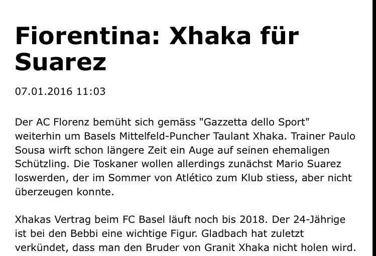 Fc_Basel1's tweet photo. Xhaka doch zur Fiorentina? ❤️💙 https://t.co/S5bNrryhOf