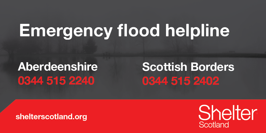 shelterscotland's tweet photo. We have set up a dedicated helpline for anyone whose home has been affected by the recent floods. https://t.co/qdBHAJfdRZ