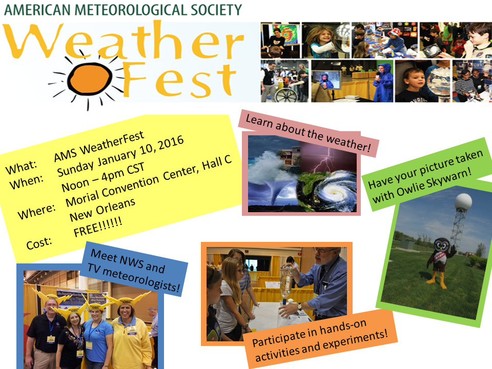 NWSNewOrleans's tweet photo. Don't forget #AMSWxFest starts in just a few hours. It's fun and FREE, so come learn about the weather with us! https://t.co/xeMpbZD4Ad