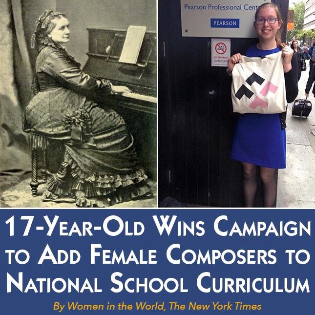 Palomafaith's tweet image. Congratulations to Jessy MacCabe for getting female composers on the curriculum!What a brilliant human you are!