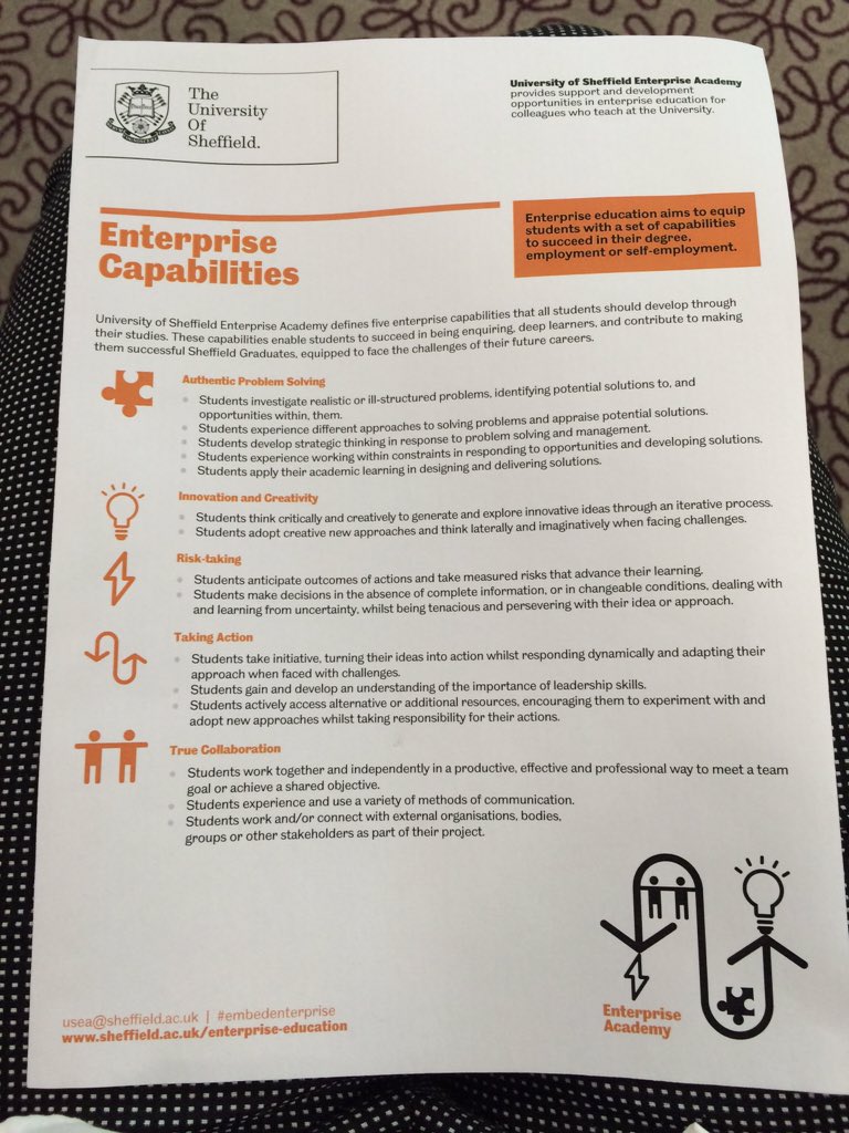 ElenaRF's tweet photo. Are you familiar with @UShefEnterprise Academy's capabilities?! No??? Here they are! Use them! #sltc16 @sheffielduni https://t.co/Qai8KLOUzv