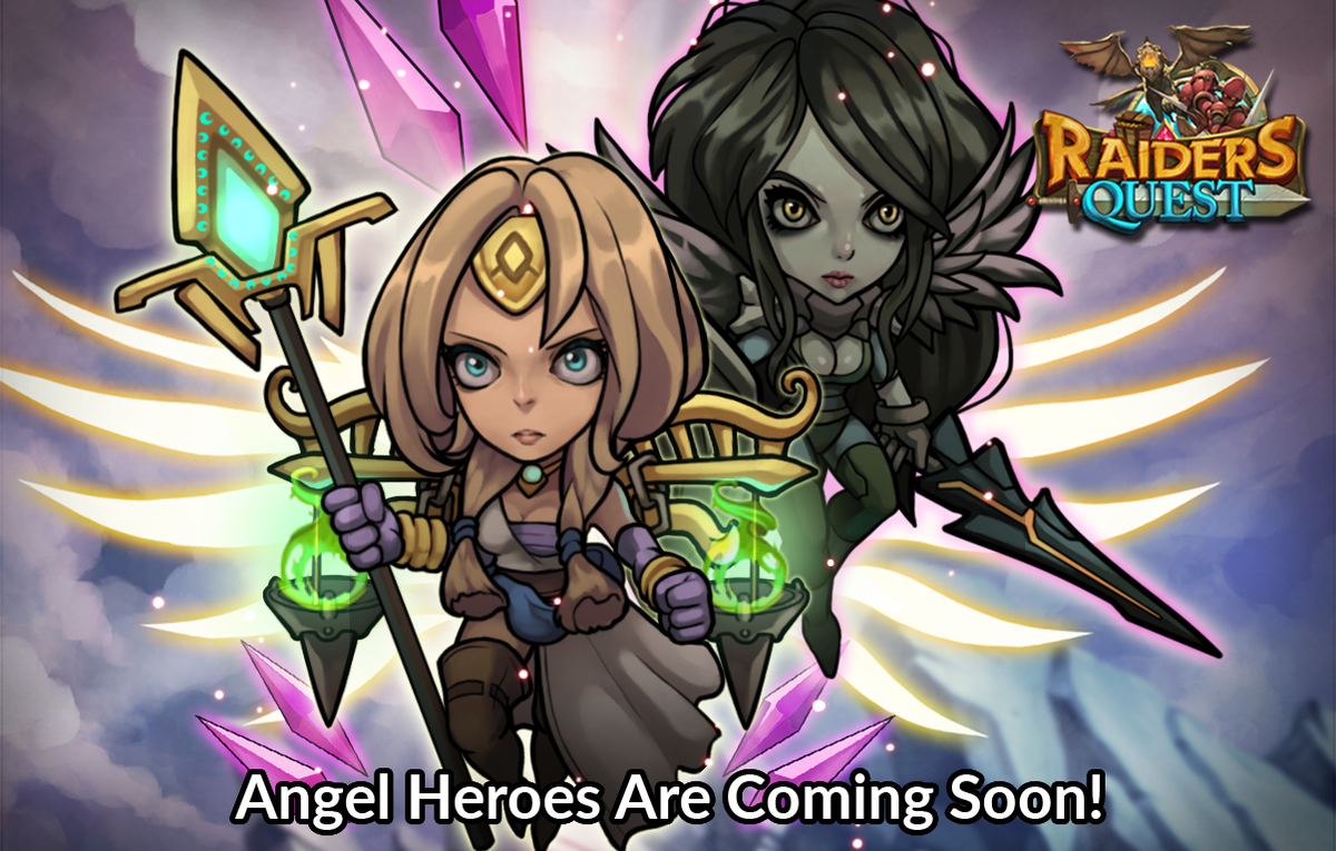 RaidersQuestApp's tweet photo. 4-Star Angel Heroes are coming on 9th January to join our Raiders! https://t.co/Mb0AbTNwjC