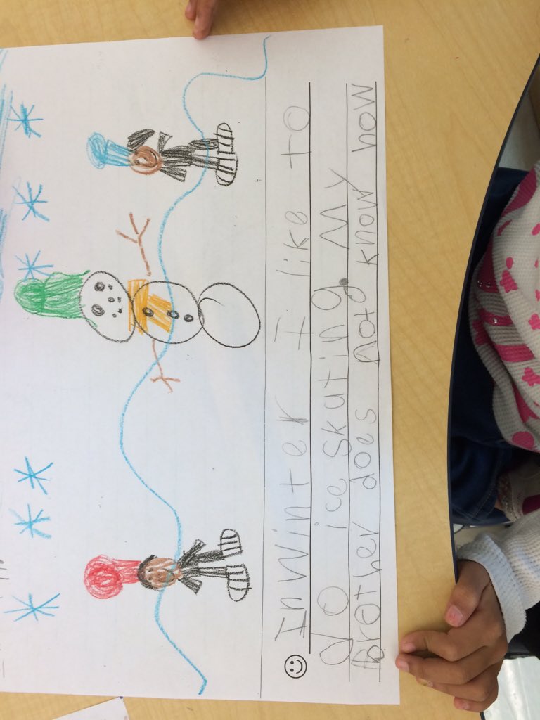 Area3_DLAA's tweet photo. Check out writing in @HowingtonKinder class!  Student to student feedback, "I like your word spacing!" #Kindergarten https://t.co/VgXnp2pr2y