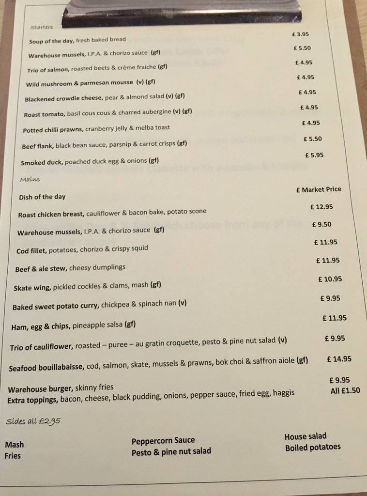 warehousemc's tweet photo. New a la carte menu. #qualitygrub https://t.co/lRtx9Uv6QB