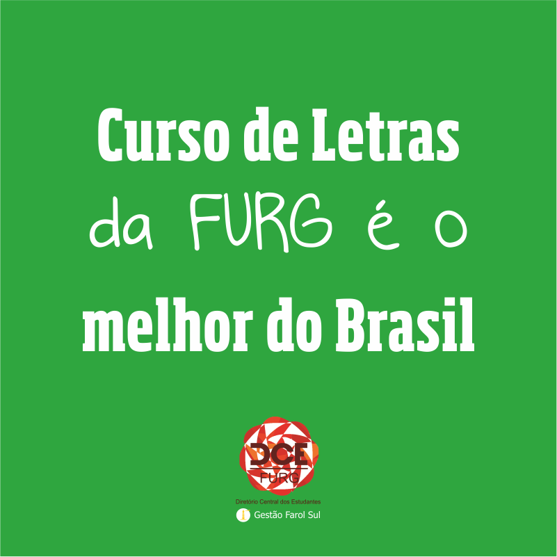 DCEFURG's tweet photo. Você viu? Letras Português/Inglês da FURG foi avaliado pelo MEC como o melhor do país! https://t.co/yJJvClmghA https://t.co/Tnjn3Cn4gF