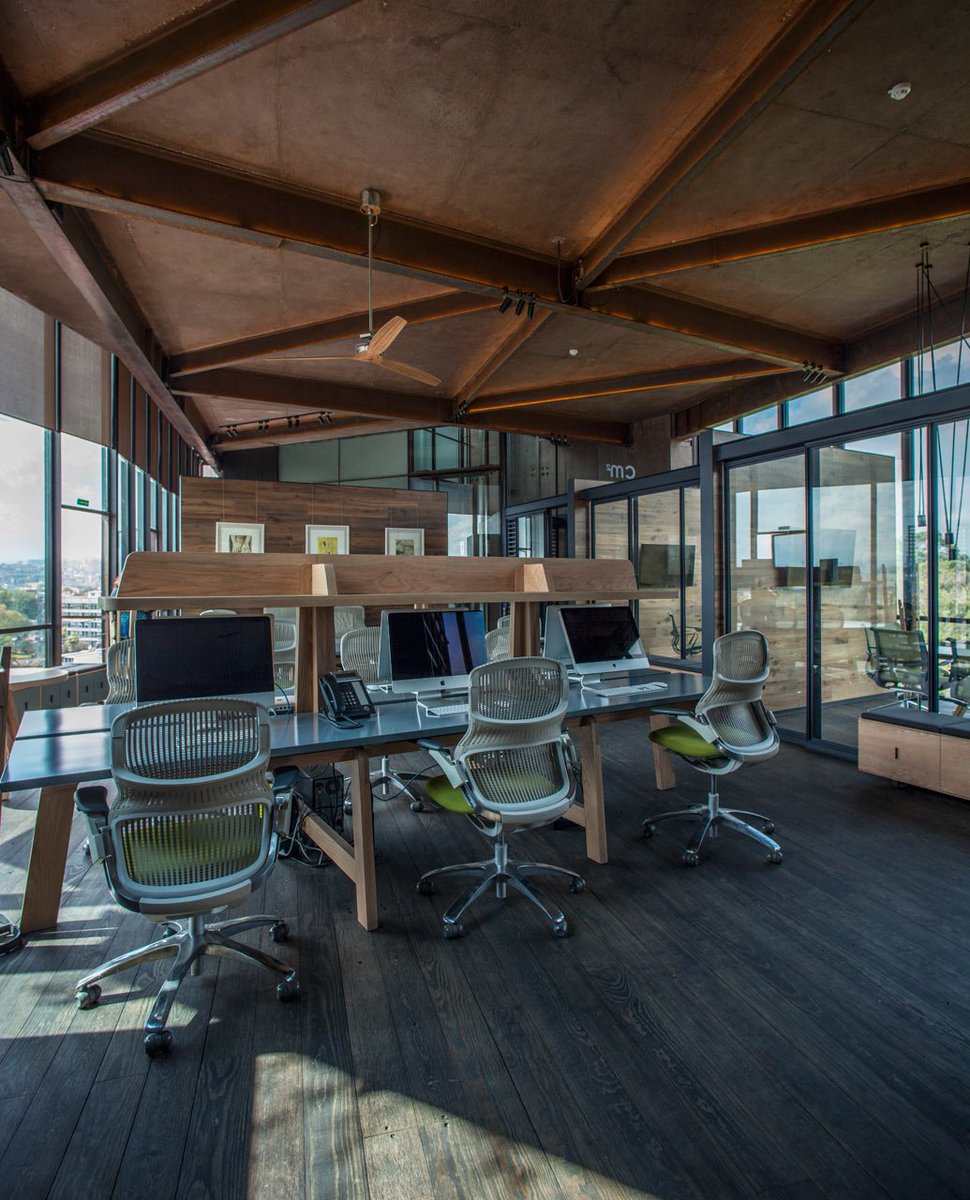 Irregularly Shaped Office Above the Treetops -  by @Design Milk buff.ly/1O6hzEd
