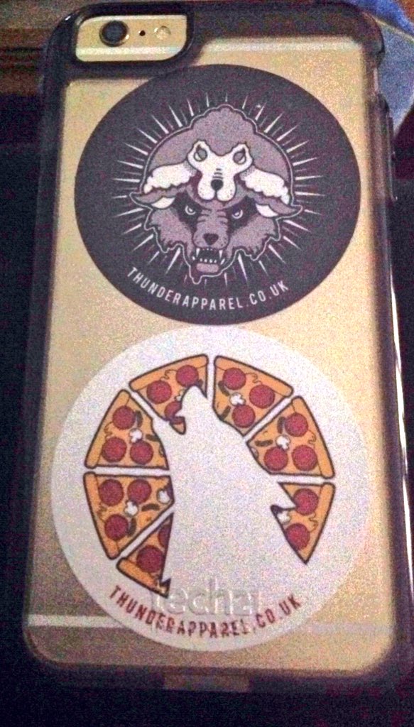E_mmanuelle's tweet photo. Thanks for all the stickers @ThunderApparel 💕#thunderapparel #thunderwolves #pizzawolves #thunderphone https://t.co/E4aqIRK5ZW