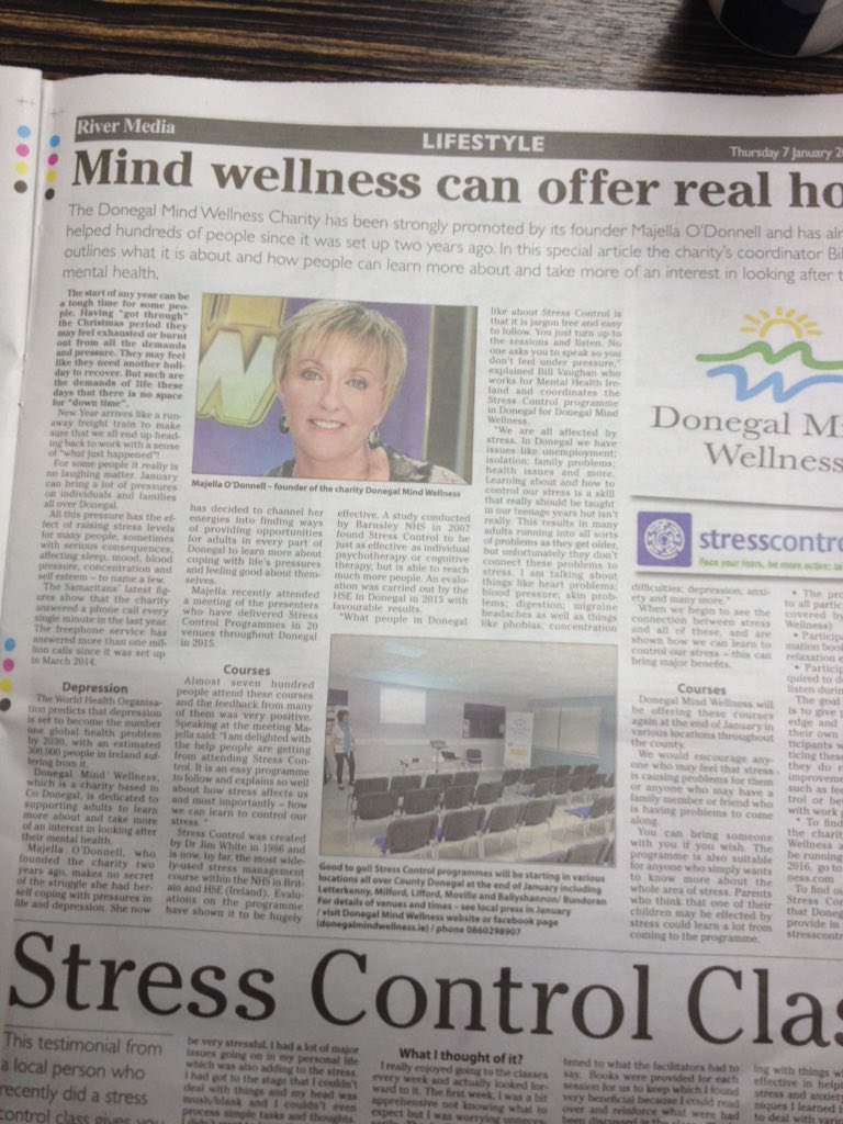 DonegalMind's tweet photo. Donegal Mind wellness starting Stress Control Programmes in Donegal. End of Jan https://t.co/bnJYo9dqMV
