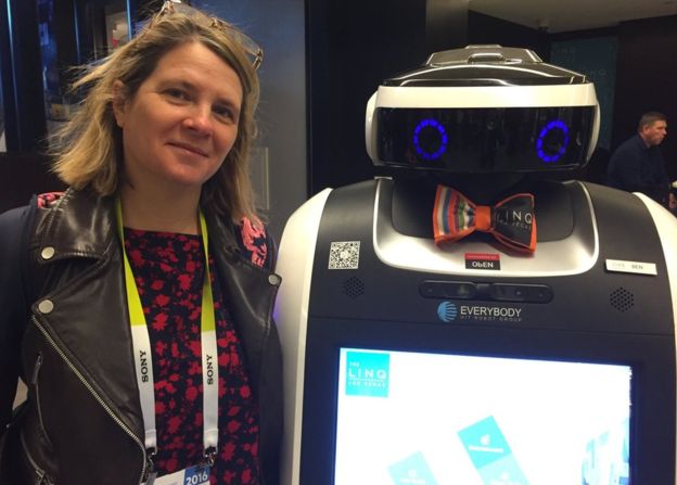 BBCTech's tweet photo. Our reporter @janewakefield has made some new robot friends at #CES2016
https://t.co/1YvC389Apq https://t.co/1YrkDxsnXZ