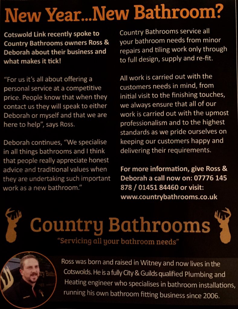 RossPateman's tweet image. Want a new #bathroom this #NewYear in the #cotswolds and #witney area, #Countrybathrooms are just a call away