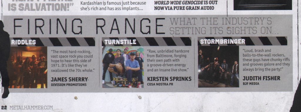 RIDDLES_UK's tweet photo. RIDDLES MENTIONED IN @MetalHammer @DivisionPR  \m/ https://t.co/0EFVdF22Rx