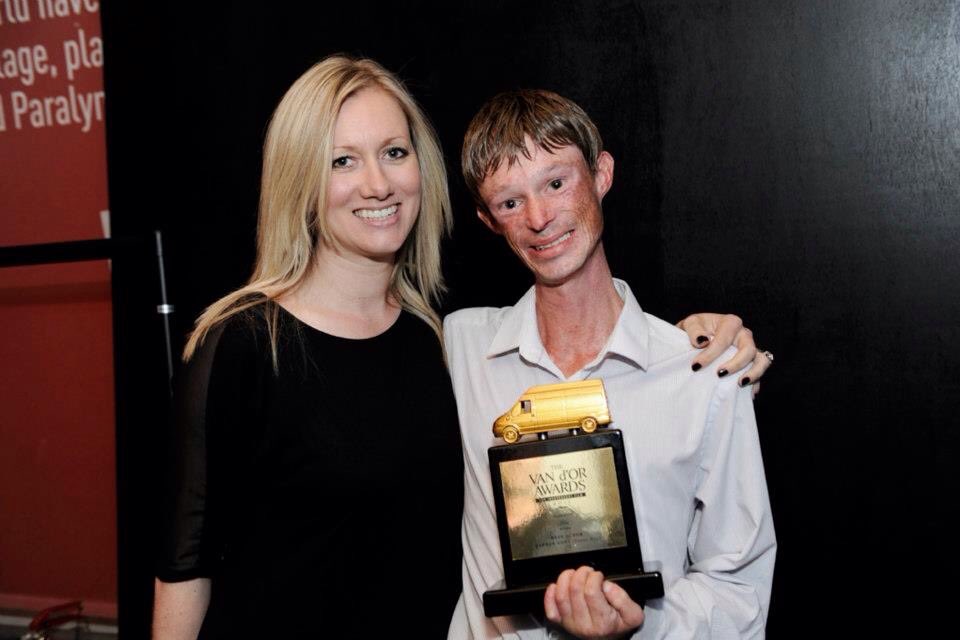 darrenpaulkent's tweet image. Film Critic Barry Norman presenting me with the Best Actor Award. @LewisNicolasAct my onscreen dad and cast pic! X