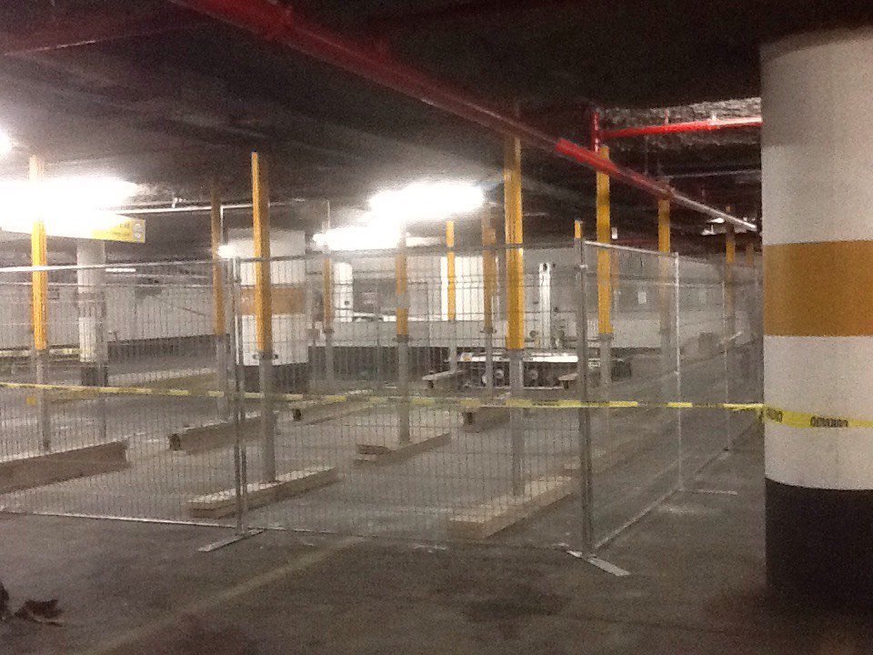 DonFryScaffold's tweet photo. Shoring &amp; fence in the parking levels #777BaySt #RelianceConstruction #Shoring #Fencing #Toronto https://t.co/e4RyLZGeWA