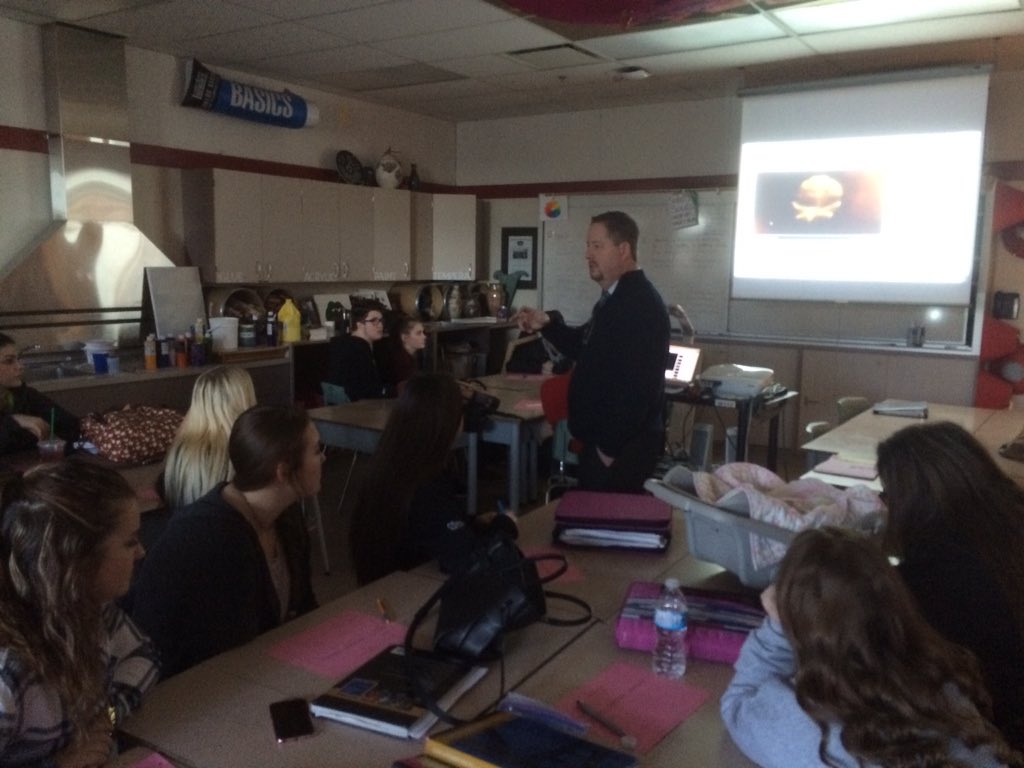 VP Bruce Campbell teaching &amp; modeling good instruction. Getting back into class to keep his skills sharp #sd34learn