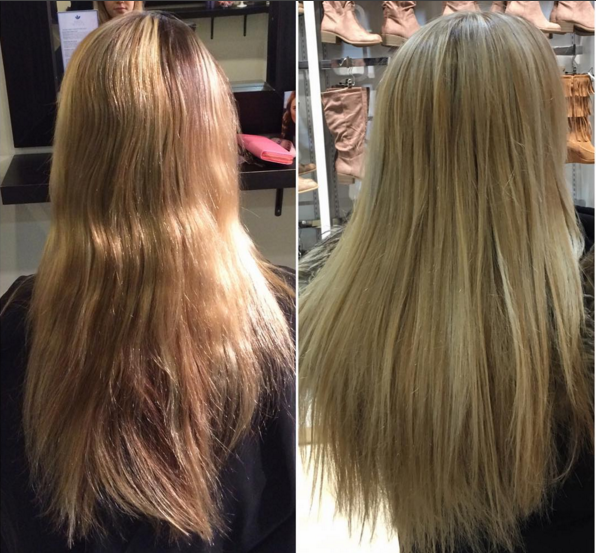 Statussalon's tweet photo. Natalie refreshed the #blonde on this client's #hair, getting rid of the brass and bringing the class! https://t.co/11tNjEVA5h