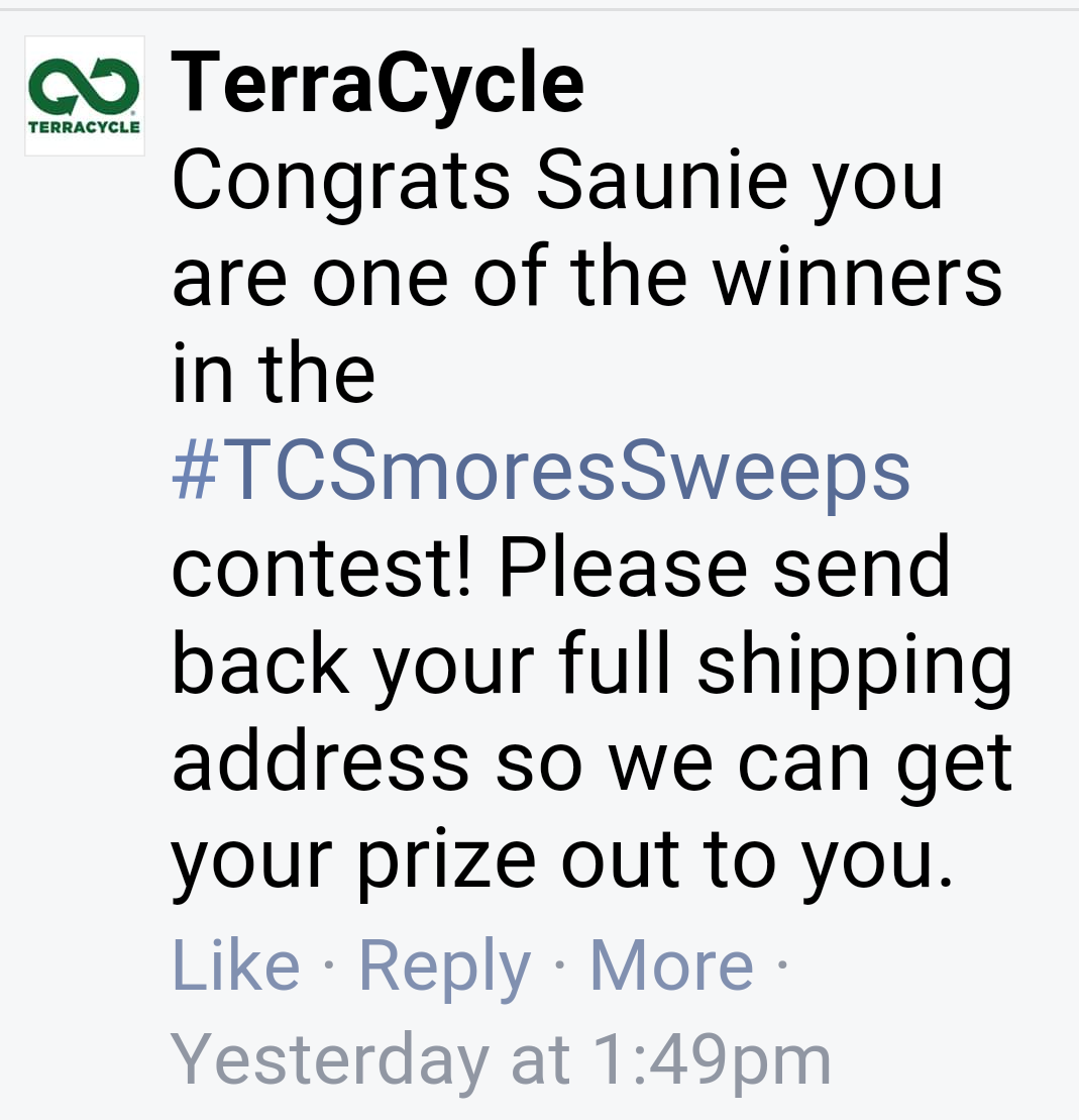 saunieindiego's tweet photo. Thank you @TerraCycle!
#IWinStuff https://t.co/Nepkadjaw1