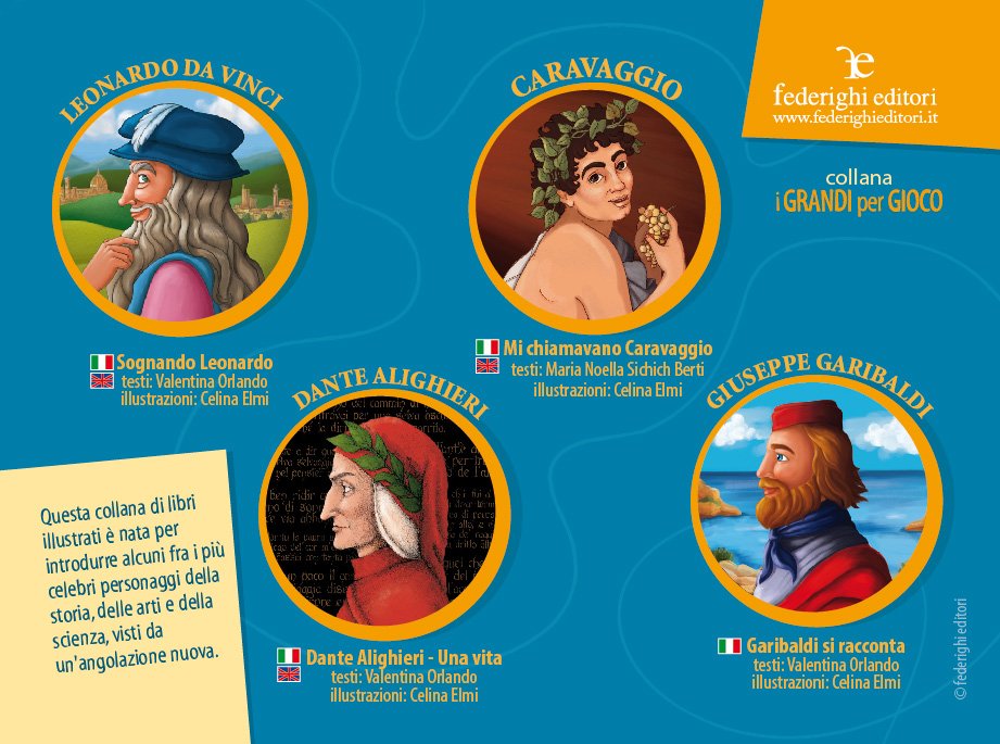 "I Grandi per Gioco": i grandi personaggi di arte, storia e scienze, visti da un'angolazione nuova.