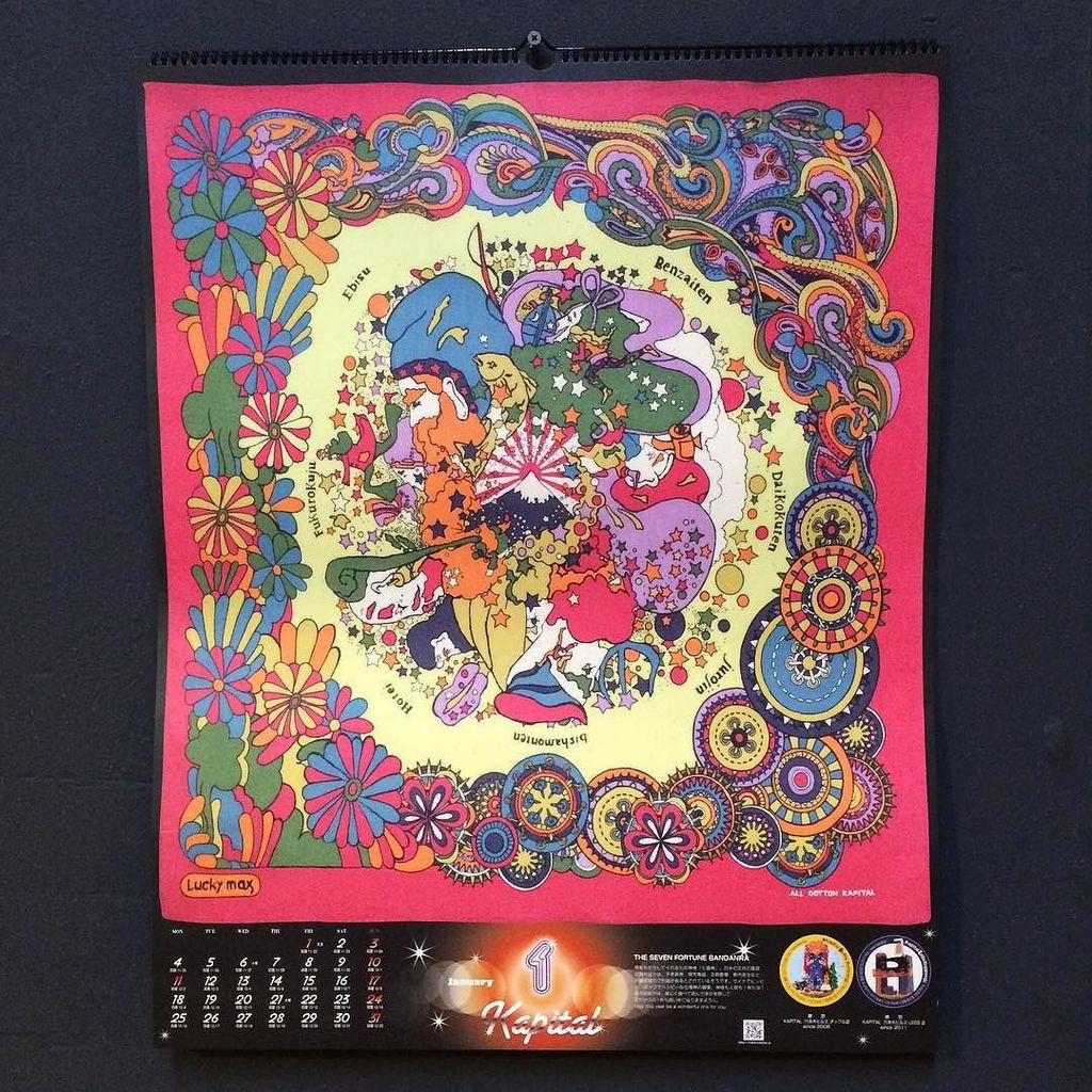 unionmadegoods's tweet photo. Just in: Kapital's 2016 bandana calendar. link in bio #essentialjapan https://t.co/WCfo8zOBRk https://t.co/wzfFkZ6JAX