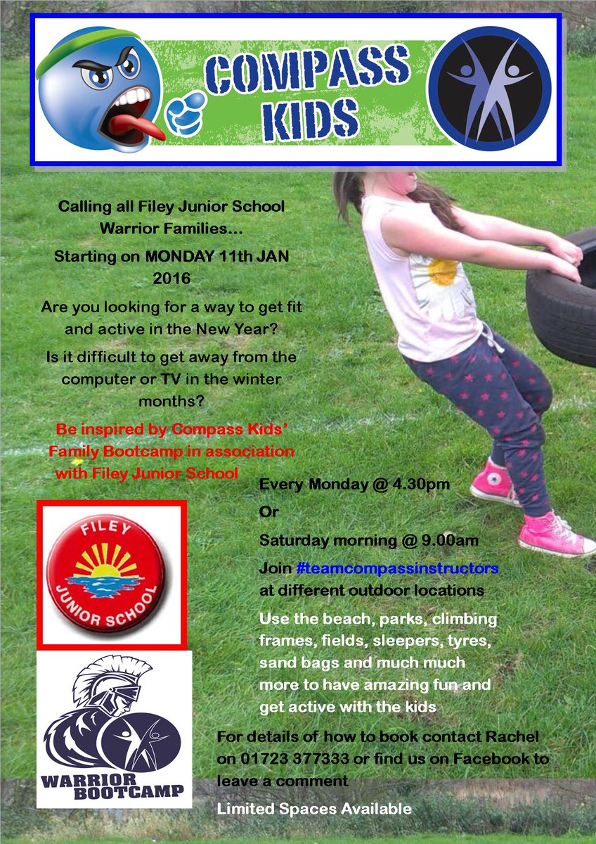 Parent and Pupil Boot Camp.  Starts next Monday 4:30pm (Saturday mornings too).