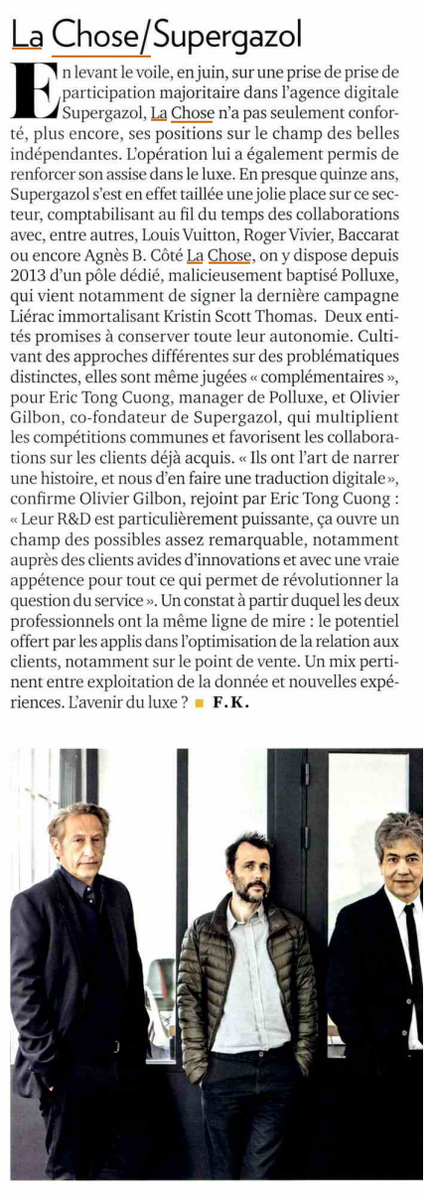 lachoseparis's tweet photo. Une nouvelle offre sur le marché du Luxe av #Polluxe & @Supergazol #lachosegroup Article complet ds le mag @CB_News https://t.co/nn0PkE6HIc