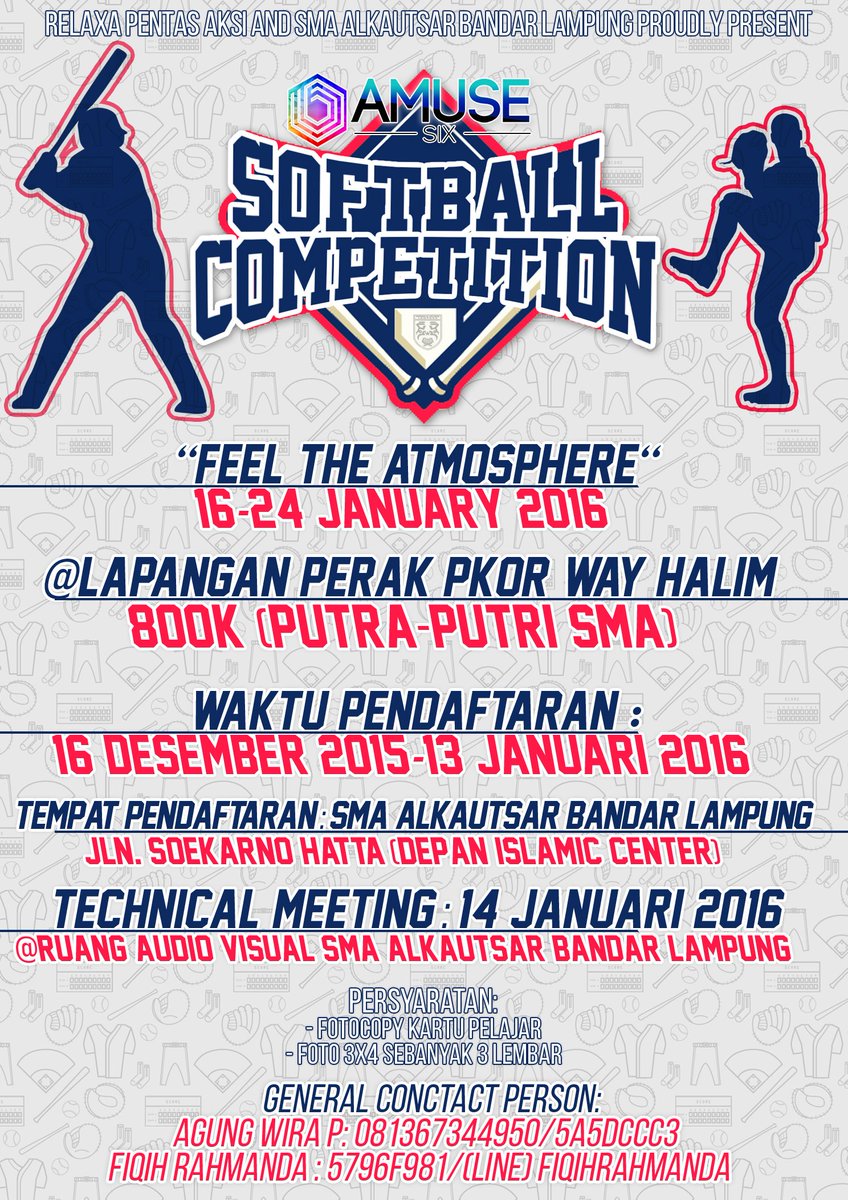 buat kalian yang ingin ikut lomba softball, ini perinciannya guys!