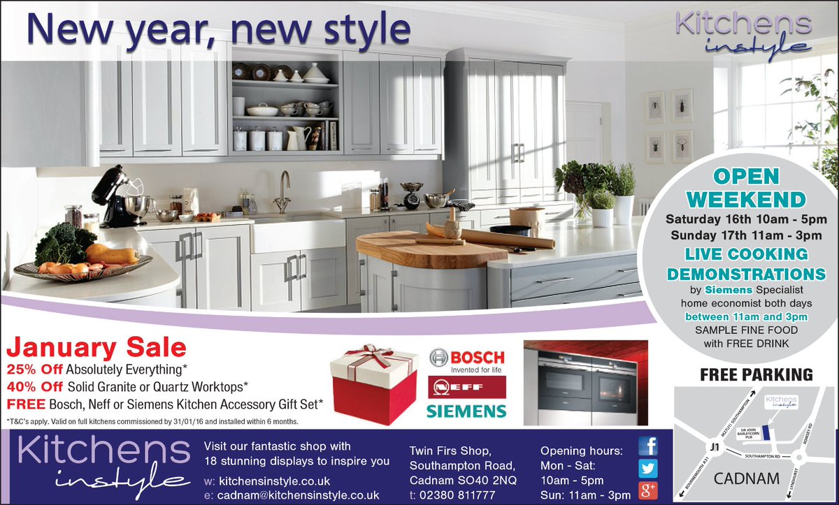 KitInStyle's tweet image. Our January Open Weekend is nearly here with 'In-Store' live cookery experience by a @SiemensHomeUK Home Economist.