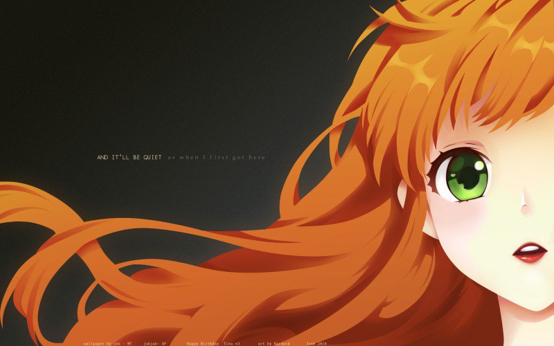 Anime girls with red hair and green eyes