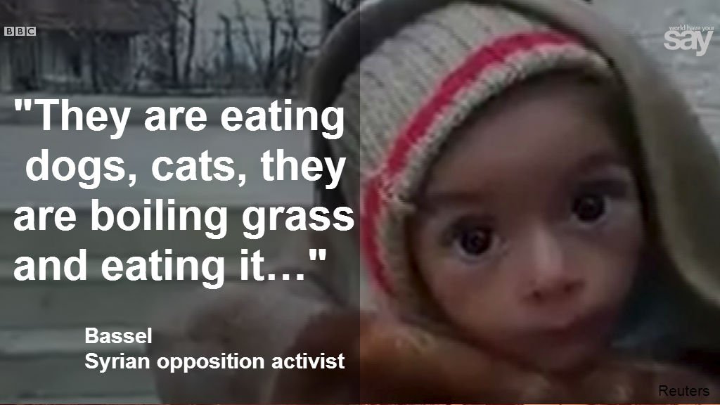 BBC_WHYS's tweet image. Bassell describes his family's condition in #Madaya, Syria bbc.in/1ZPPjxP