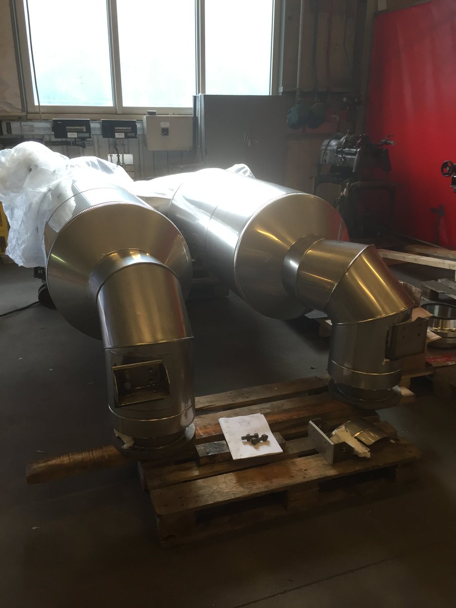 imssilencers's tweet photo. Another polished performance! @imssilencers #atex silencers pre clad prior to installation on #offshoreUK platform. https://t.co/9iOaFINPhi